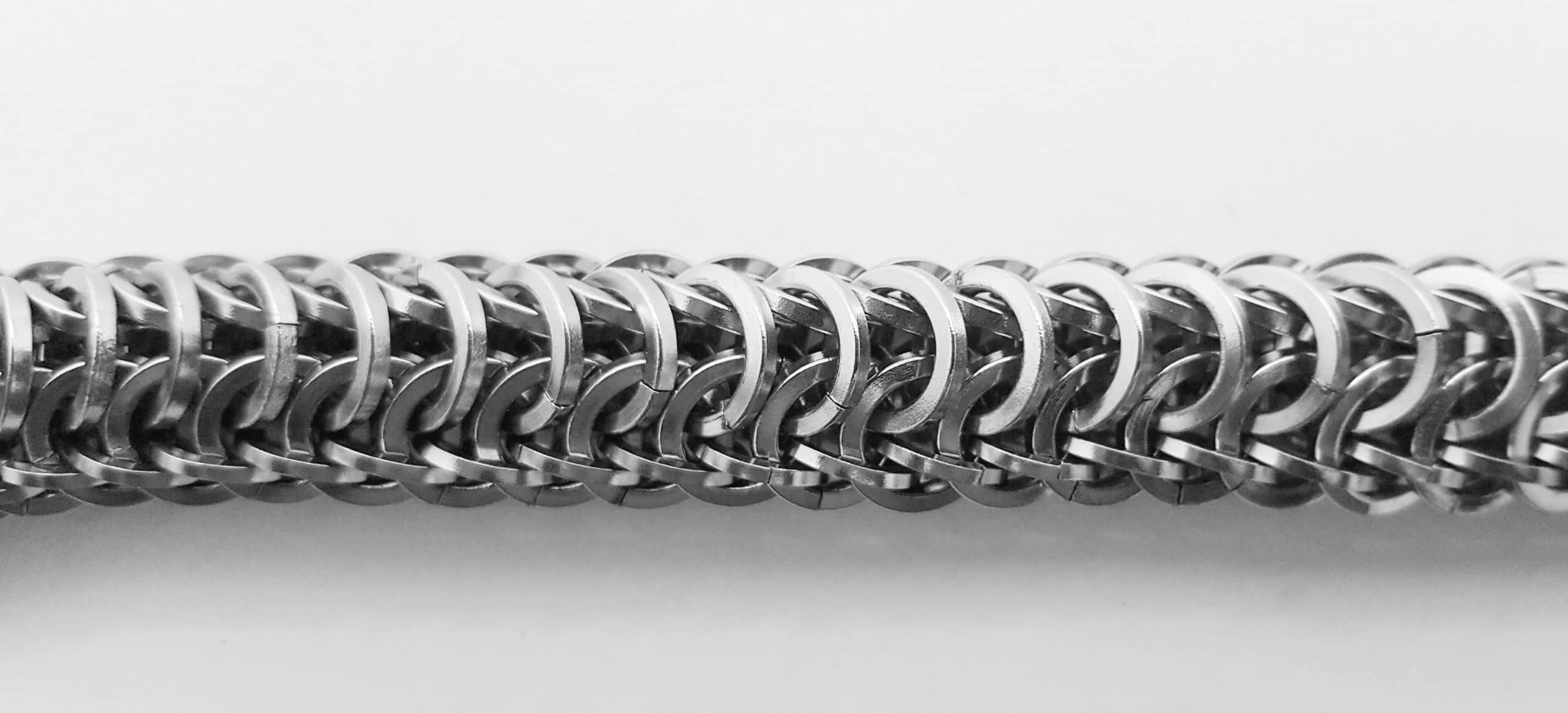 Wirework Designs | Handcrafted chainmaille jewellery and chainmaille products | Chainmaille Key Chain Stainless Steel 13" Alligatorback Weave | 20200203_143650